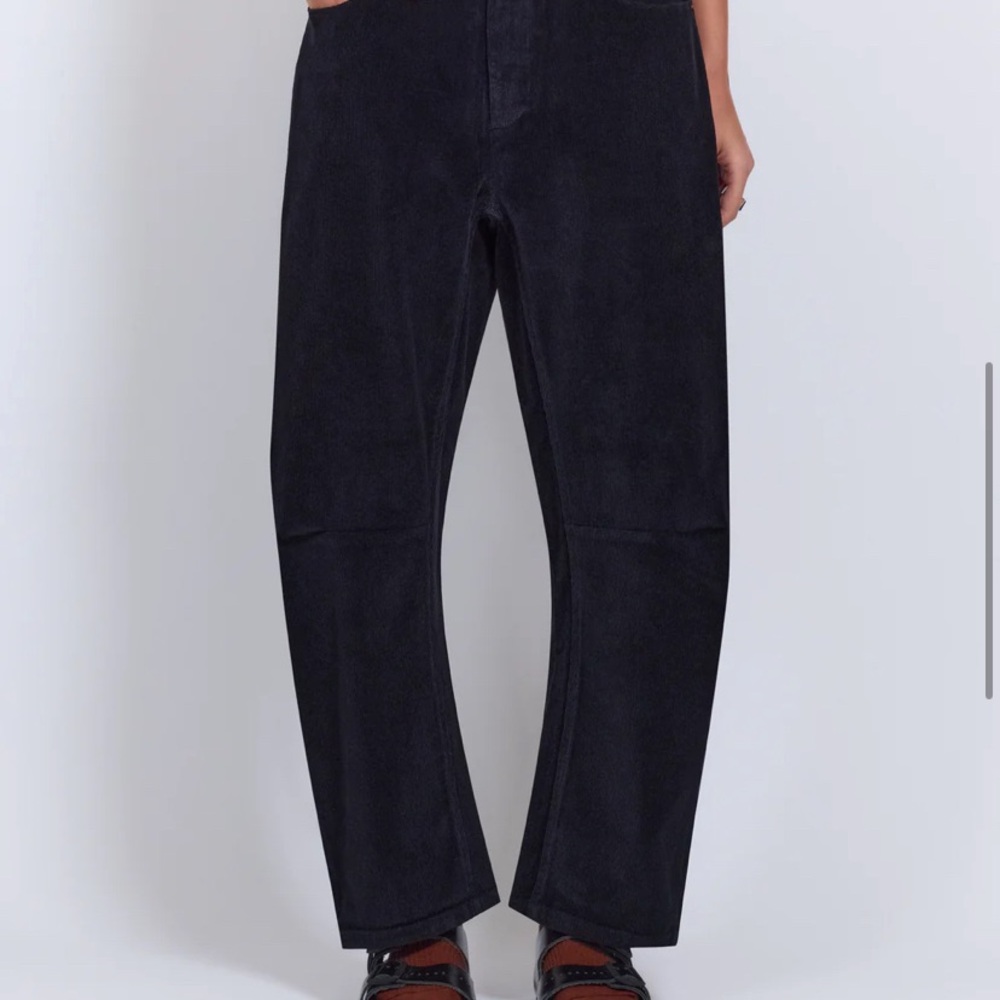 Black Women's Straight-Leg Corduroy Pants